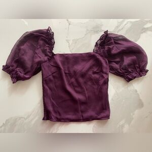 Lucy Paris dark purple blouse